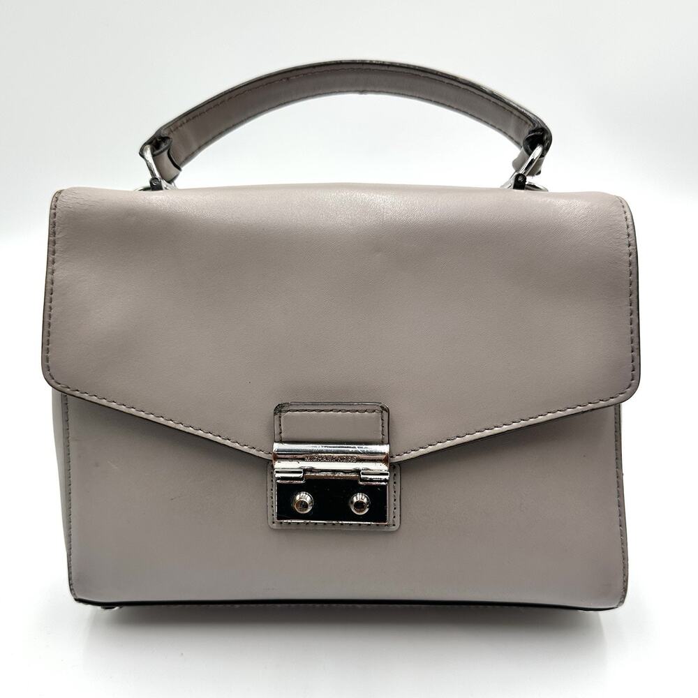 Michael Kors Sloan Leather Satchel - Gray - No Crossbody Strap